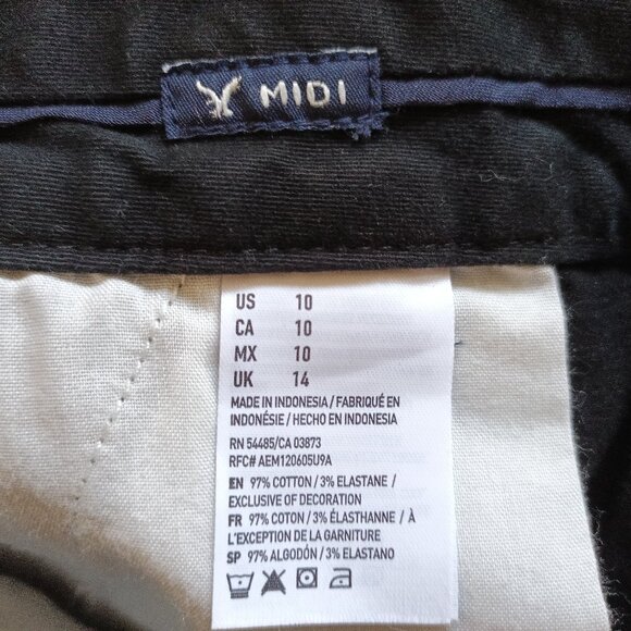 American Eagle Outfitters Women's Size 10 "Midi" Shorts Black - Picture 4 of 4